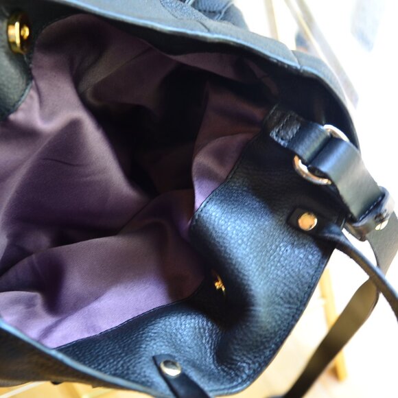 Kooba Black Leather Tote Crossbody Bag. - Picture 12 of 16